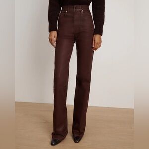 VERONICA BEARD Crosbie coated slim wide leg